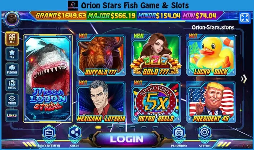 Orion Stars Fish Game and Slots UI | Orion Stars APK